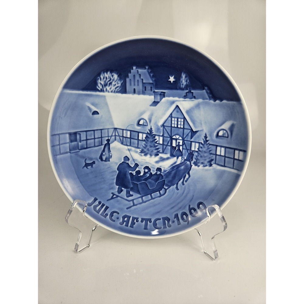 1969 B&G Norway Christmas Plate 1969 Jule After Arrival Of Christmas Guests Vtg‎